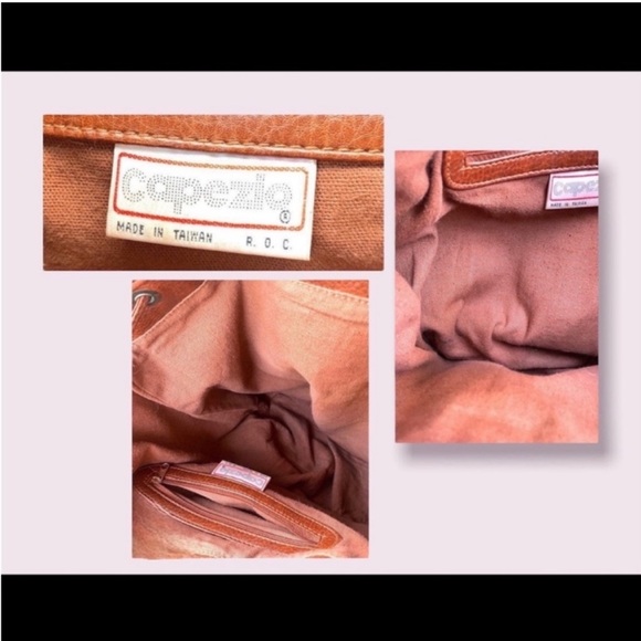 Designer Bag Leather Drawstring Vintage Handbag - Picture 9 of 10